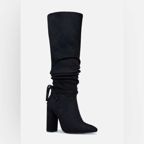 Shoe Dazzle Shoes - Aisha Lace up slouchy boots